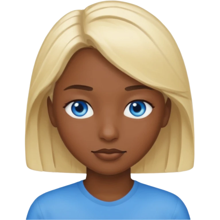 mavi gözlü sarı saçlı zenci emoji