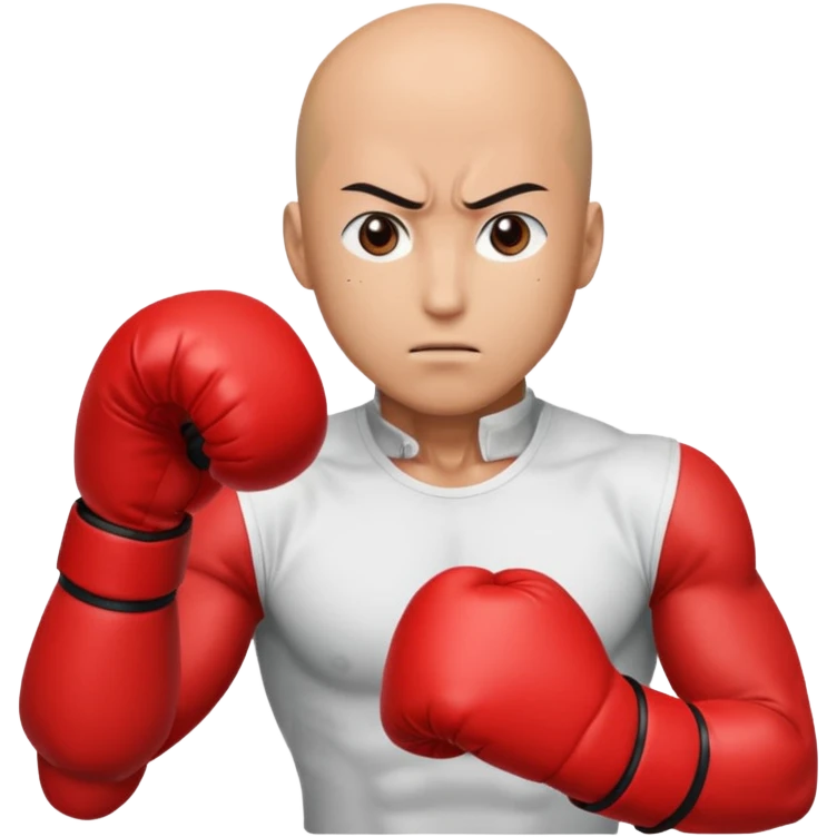 Saitama red hand punch with boxing glove emoji