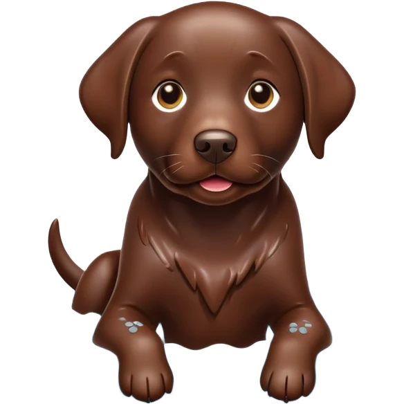 Chocolate Labrador bathes emoji