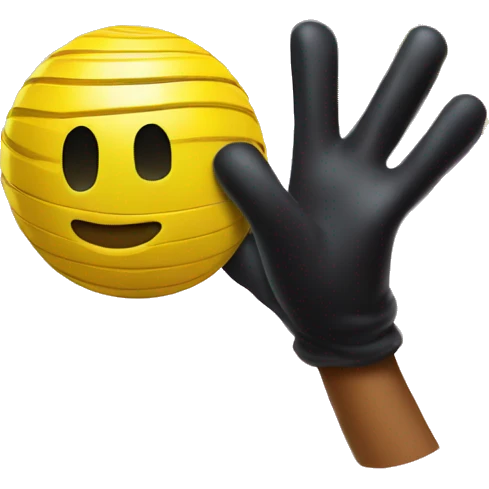A Slinky spring arm with a black glove coming towards me from popping out of the ball pit emoji