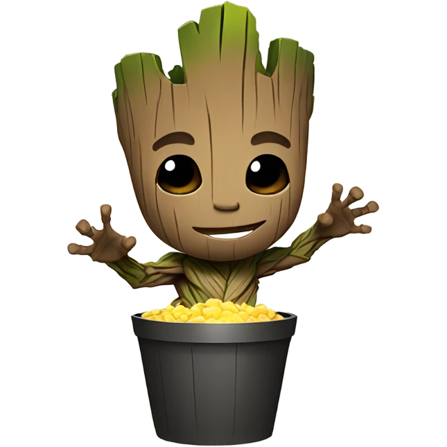 Groot partying emoji
