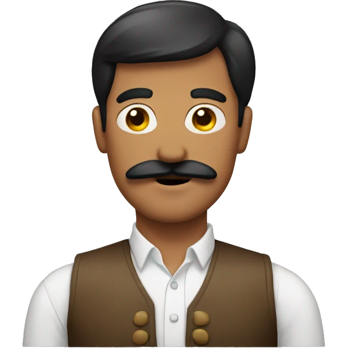 man with black mustaches emoji