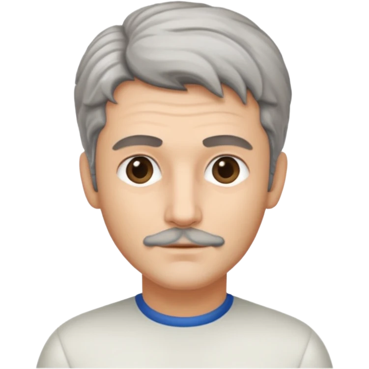 Italian man with salt and pepper hair and no moustache emoji