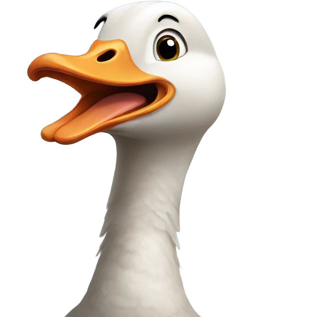 Goose open mouth  emoji