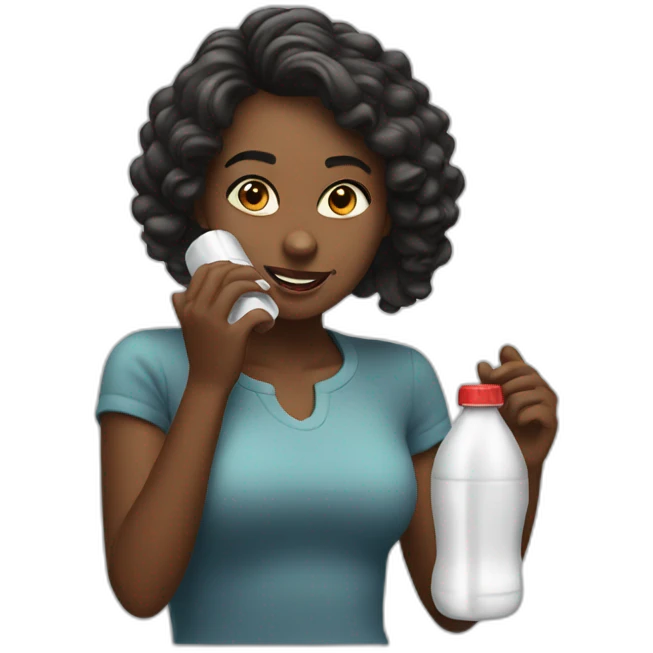 Female doing lines of coke emoji