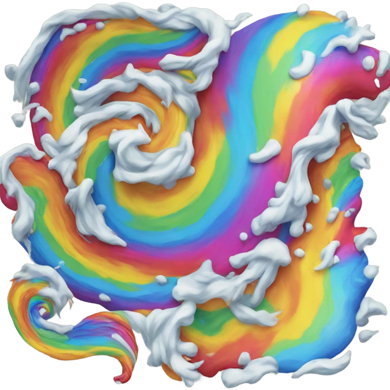 A rainbow yeti poop swirl emoji emoji