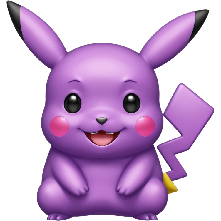 glitter purple pikachu emoji