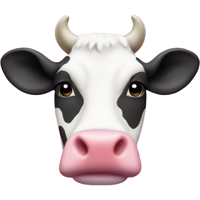 Pink outlined heart with cow print inside emoji