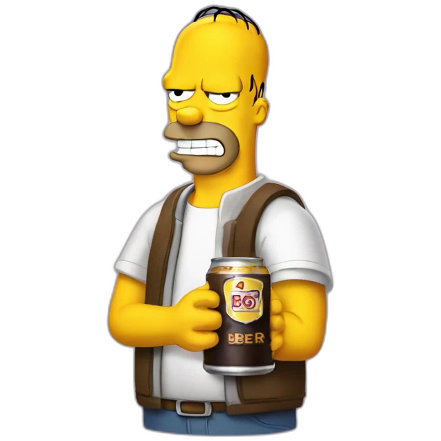 Homer drink beer  emoji