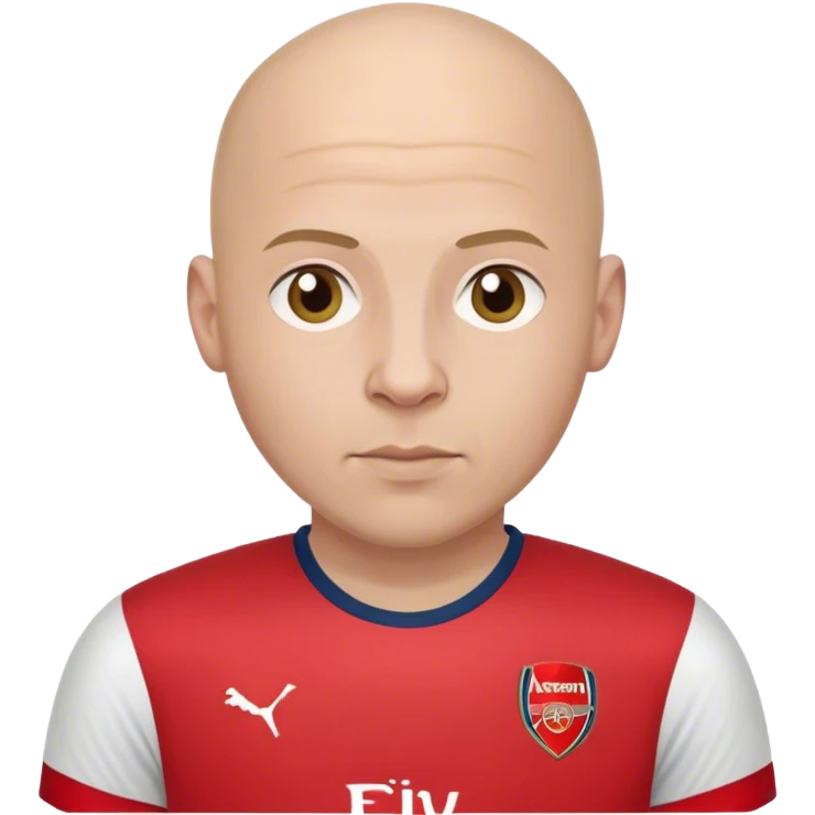 Arsenal fan as Bald man emoji