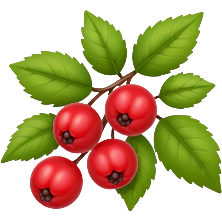 bush with a few berries emoji