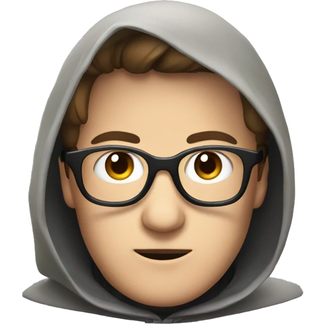 a detective with a cloak-covered face and black glasses emoji