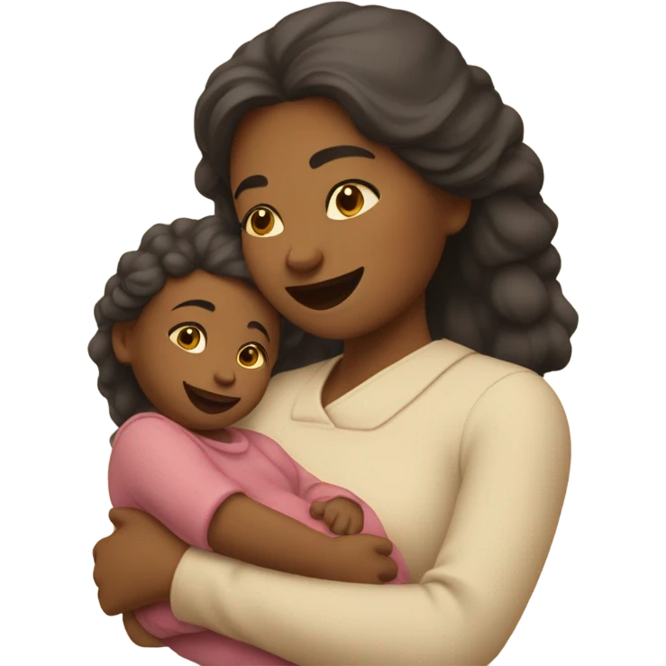 Mom and baby girl emoji