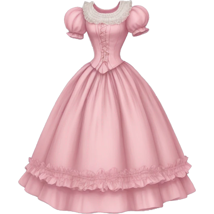Victorian dress pink emoji