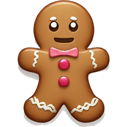 Gingerbread with beige candy’s on it  emoji