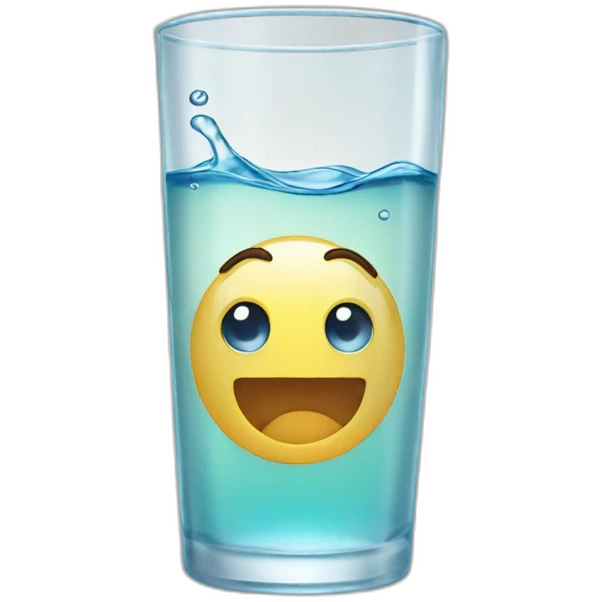 Water in glass emoji