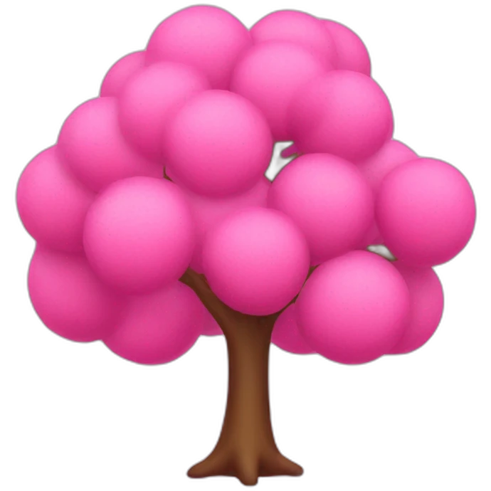 pink tree emoji