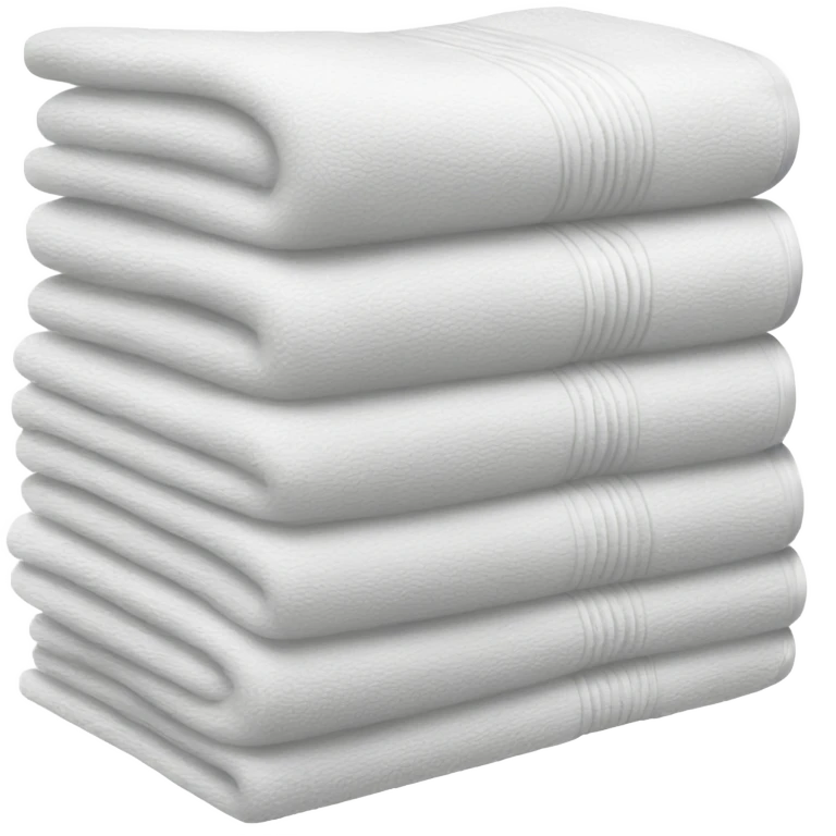 white stack of towels emoji