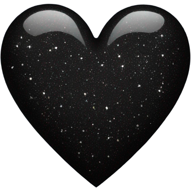 Black heart with sparkles emoji