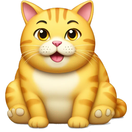 Fat Yellow cat wearing crocs emoji