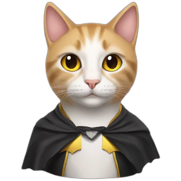 a cat with batman musk emoji