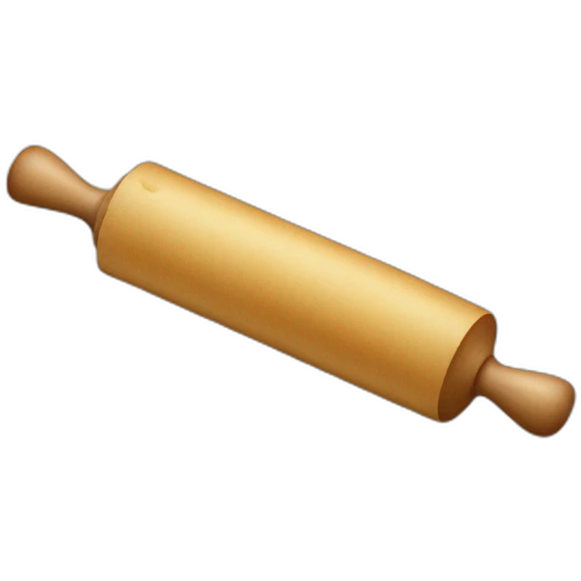 rolling pin, underneath it says "bodenlos" emoji