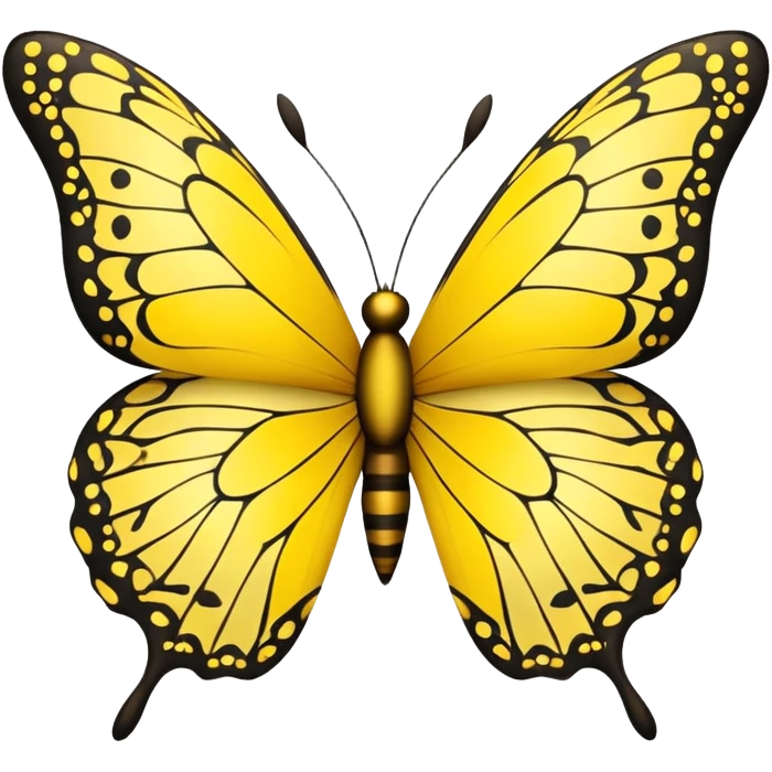 Butterfly yellow emoji