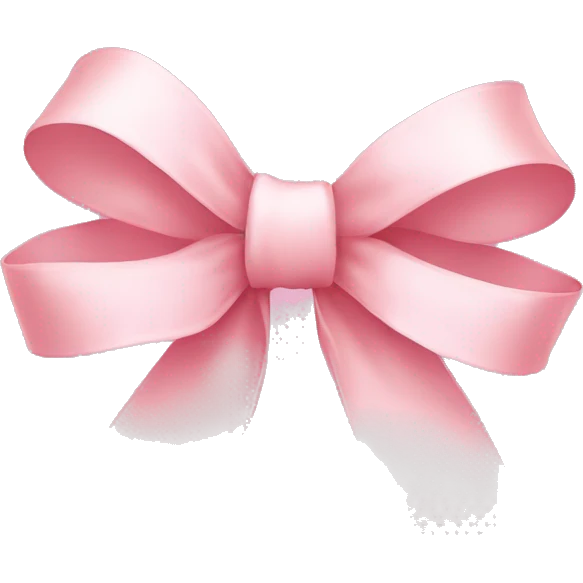 light pink ribbon bow emoji