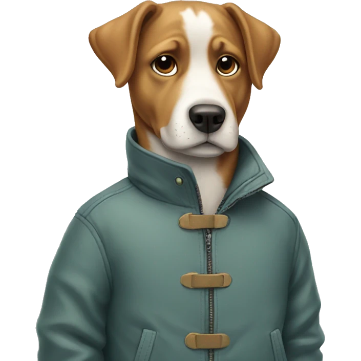 Dog wearing jacket  emoji
