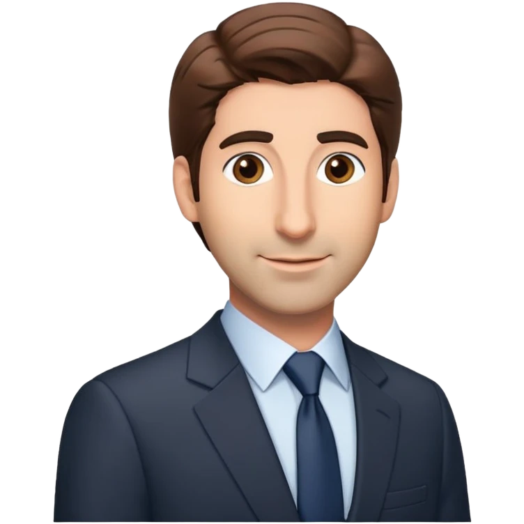 Ross Geller from Friends TV show with brown hair and suit emoji