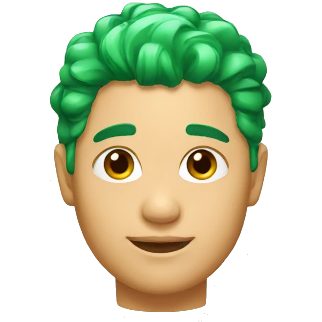 green hair gel emoji