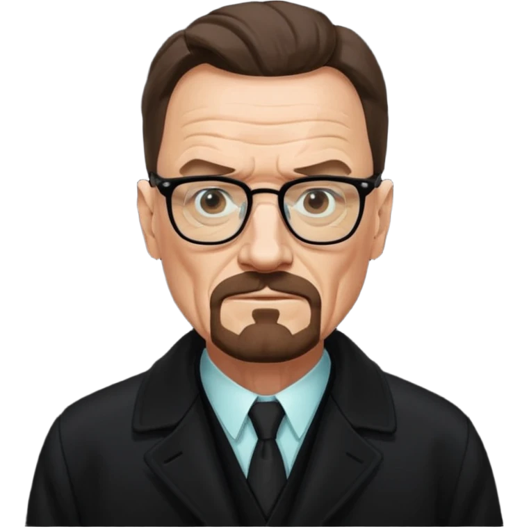 Walter white in coat and black glasses  emoji
