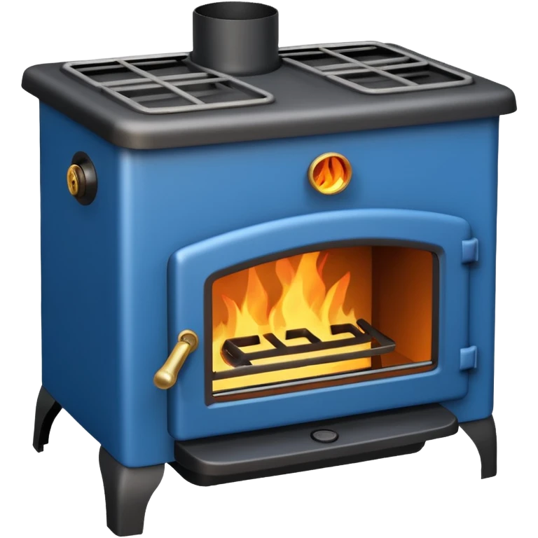 blue wood burning stove emoji