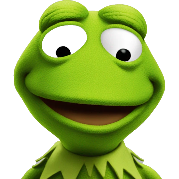 The meme of Kermit the frog emoji