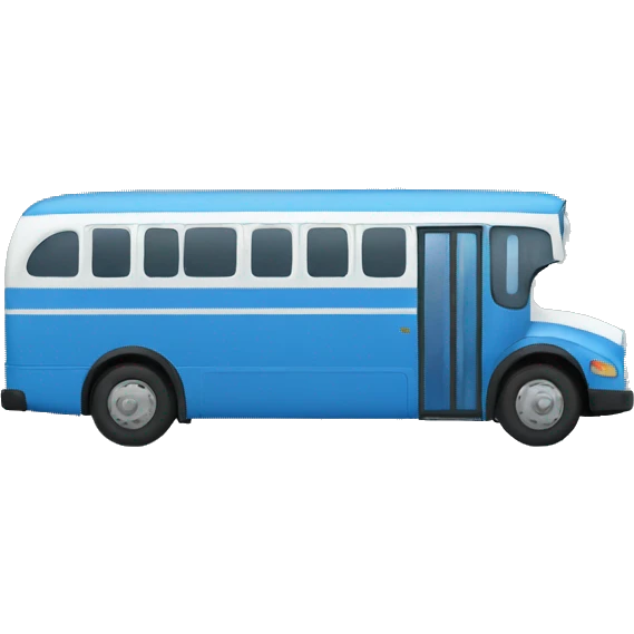 blue bus emoji