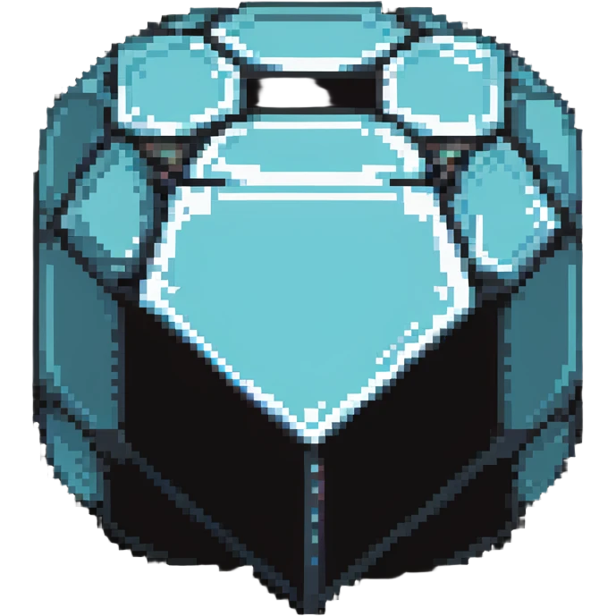 blocky minimal square pixel art Minecraft diamond, very simple shapes emoji