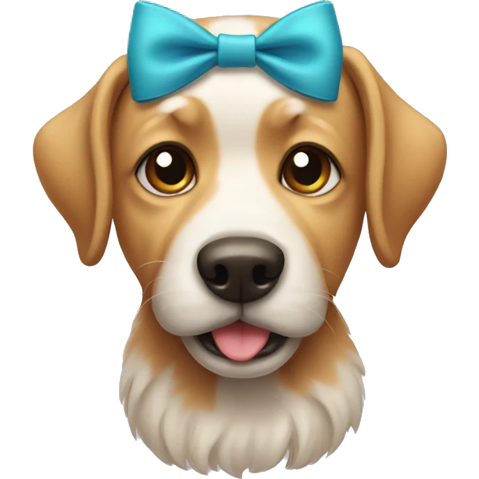 Dog with bow emoji