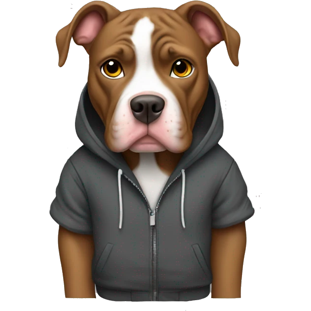 Pitbull in a hoodie  emoji