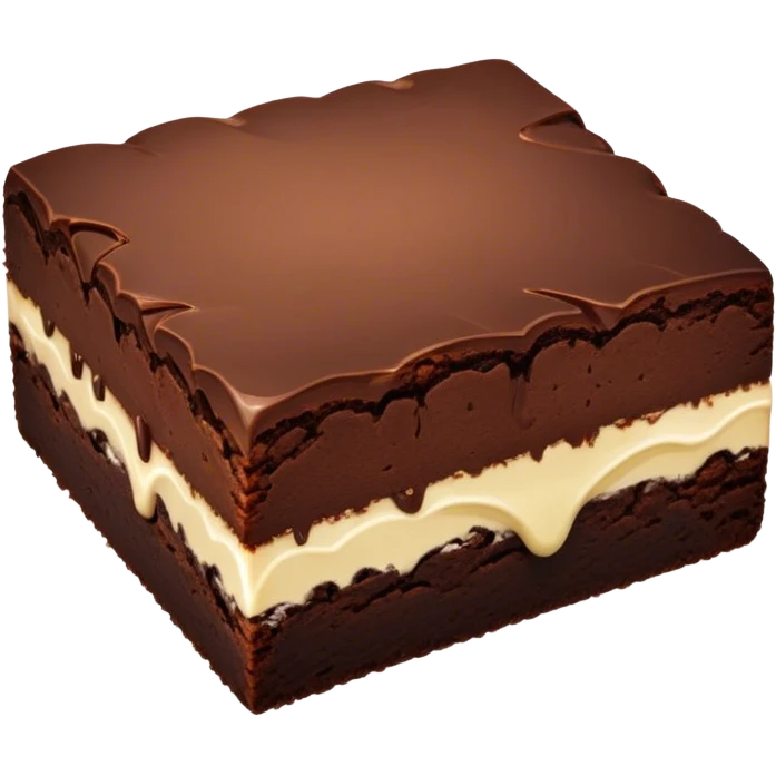 Cinematic Realistic Brownies, rich and dense with a deep chocolate hue, slightly cracked on top revealing the fudgy center, soft light reflecting off the warm surface, a few crumbs scattered around, glowing with an indulgent and comforting texture. emoji