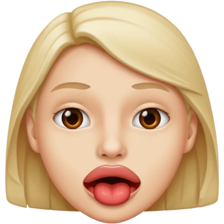 Biting lip emoji