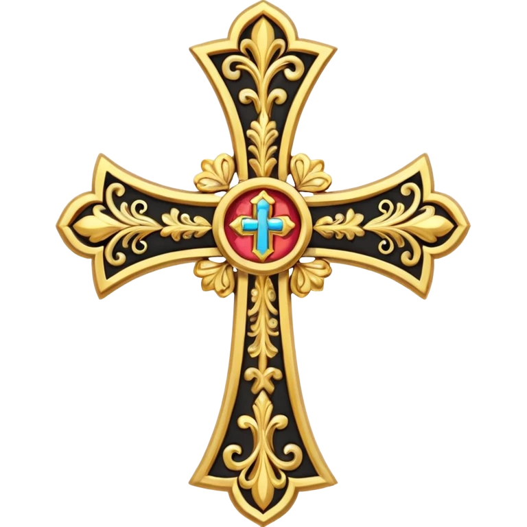 Orthodox cross. Transparent bakgrund. emoji
