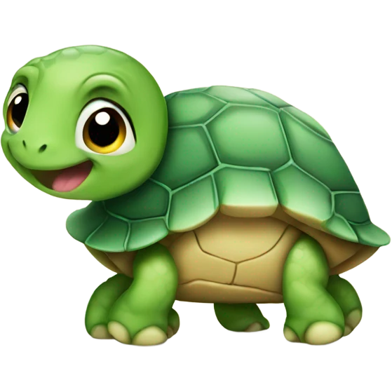 Baby turtle hugging emoji