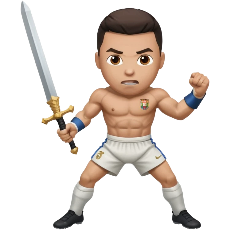 Ronaldo hit messi with sword emoji