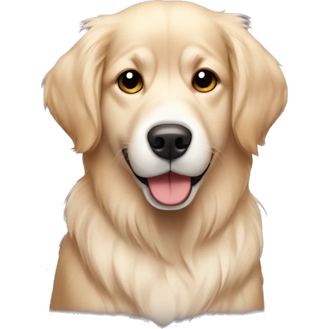 Golden retriever mixed with Maltese and a husky  emoji