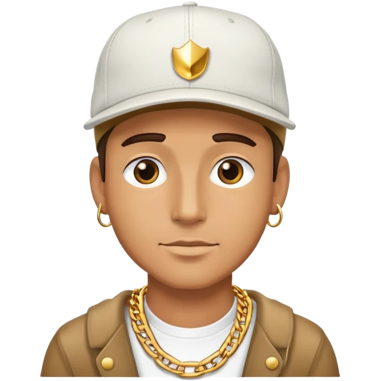 cool man with a cap and gold chain emoji