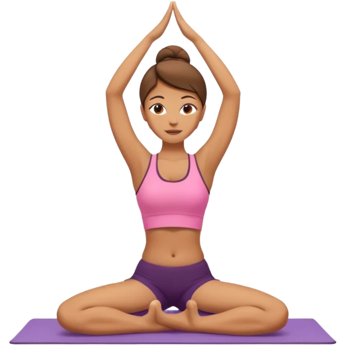 Naked lady doing yoga emoji