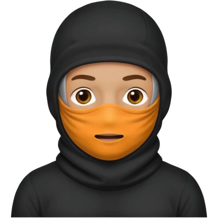 a man who is pregnant and wears a balaclava in his face  emoji