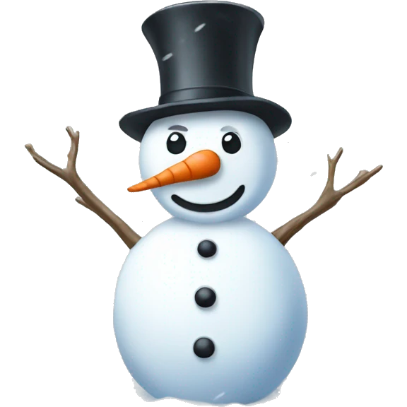Snowman snowing emoji