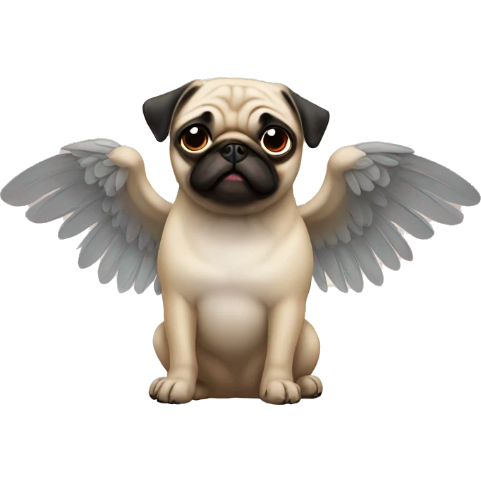 Pug with wings emoji