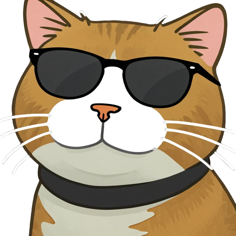 Cat with sunglasses emoji